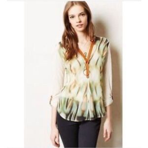 ANTHROPOLOGIE TINY Cream Blouse Size Small